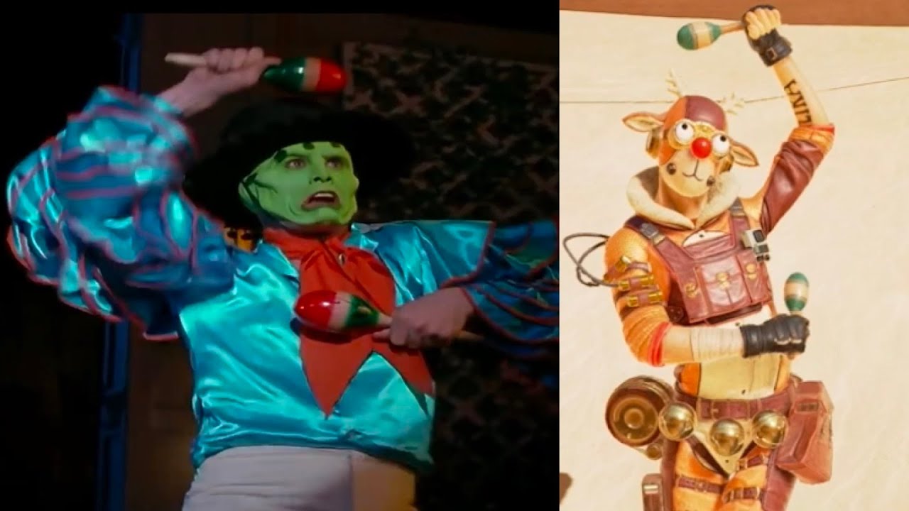 オクタンは映画「マスク」が大好きです。Octane imitates the movie "The Mask." APEX