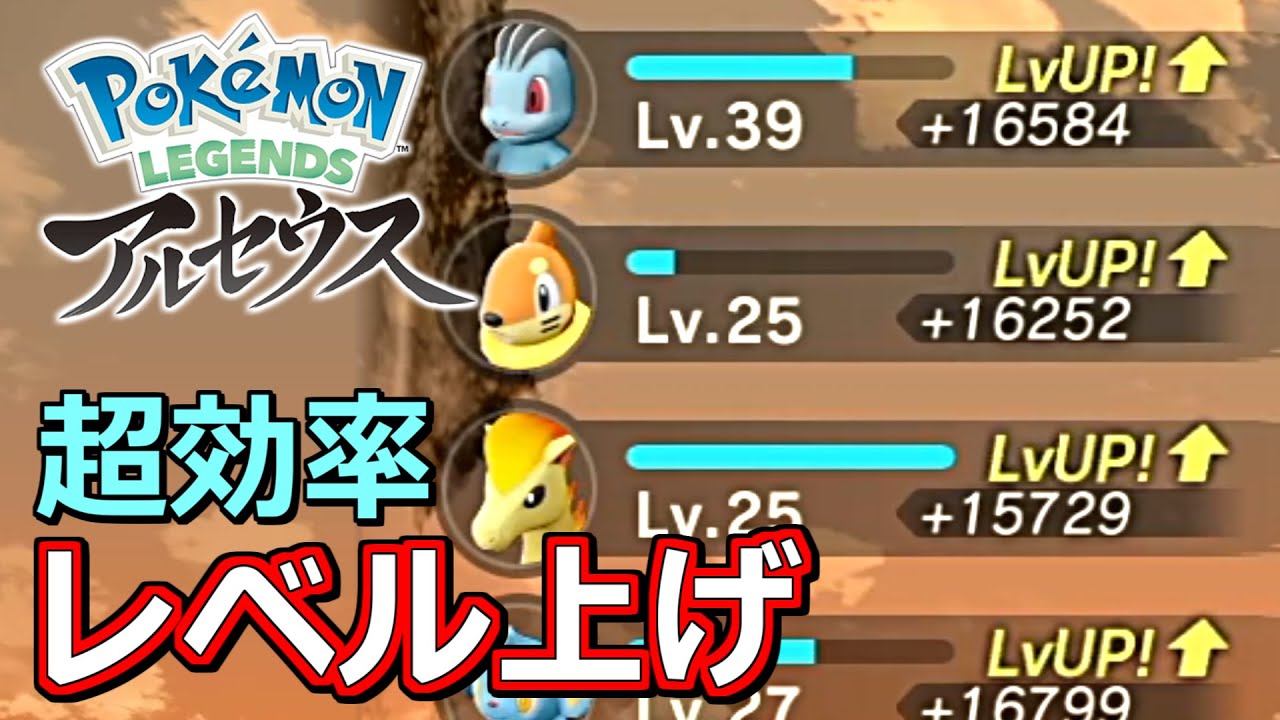 序盤から可能！大量に経験値が入る効率レベル上げ【ポケモンレジェンズ アルセウス】