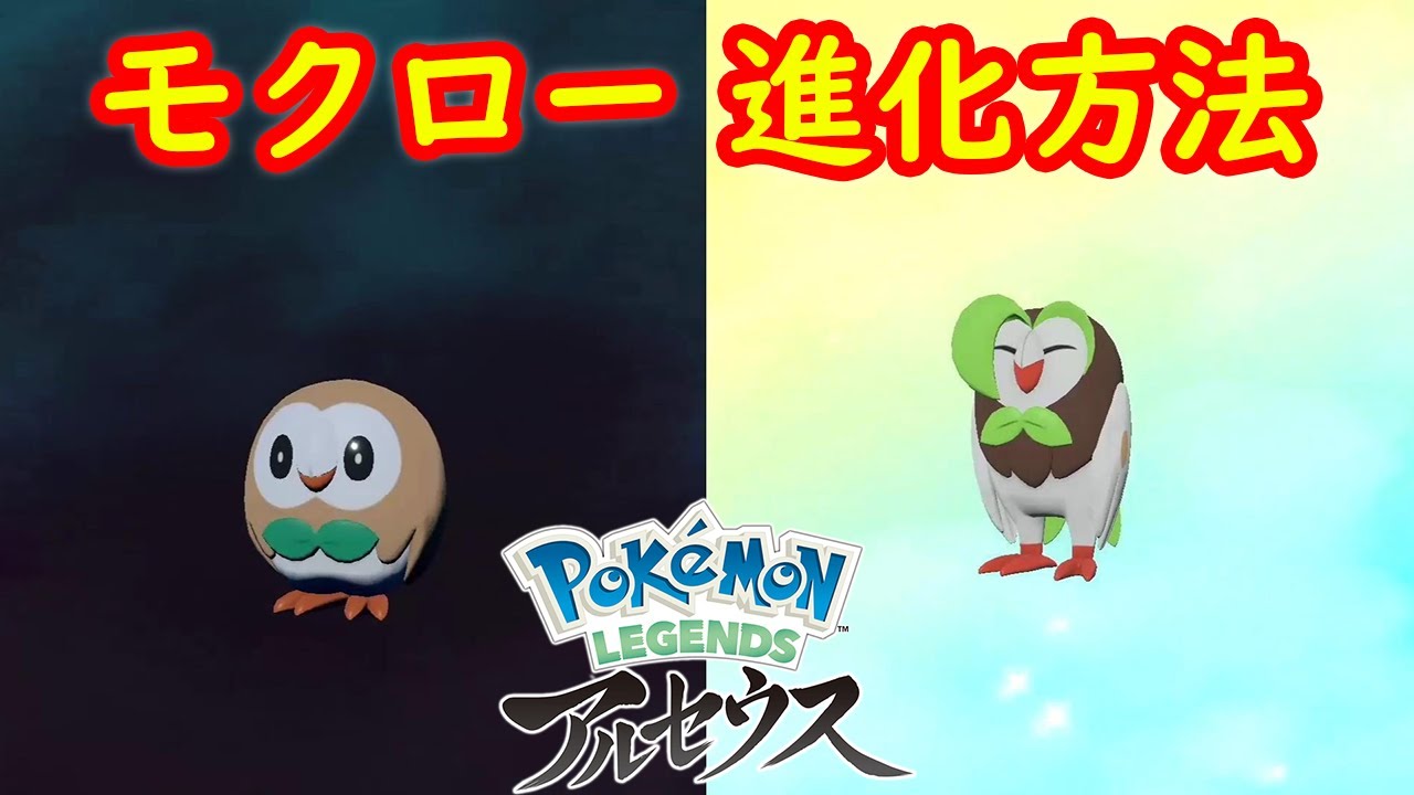 【モクロー → フクスロー】進化方法 攻略  【Pokémon LEGENDS アルセウス ポケモン レジェンズ アルセウス】