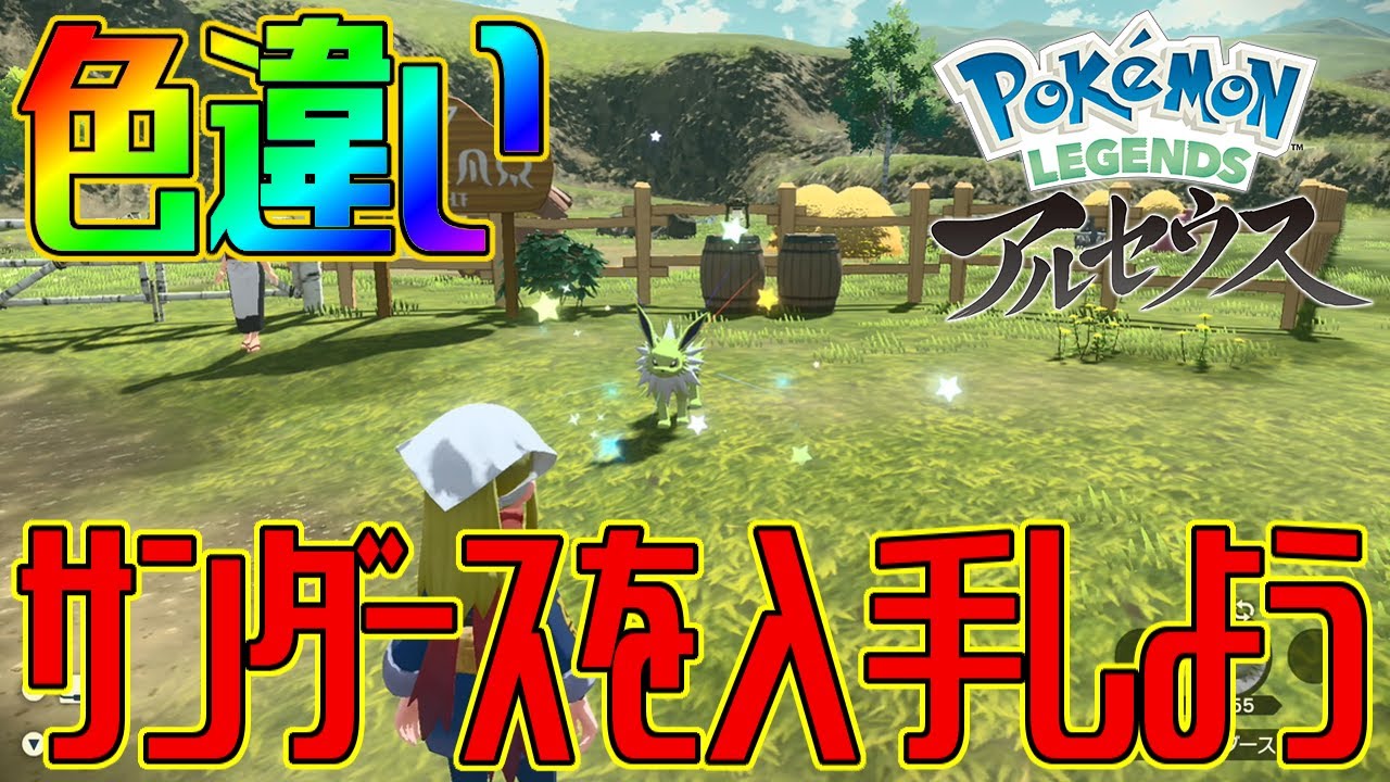 【ポケモンアルセウス】色違いサンダースを入手しよう 進化入手【Pokémon LEGENDS アルセウス】