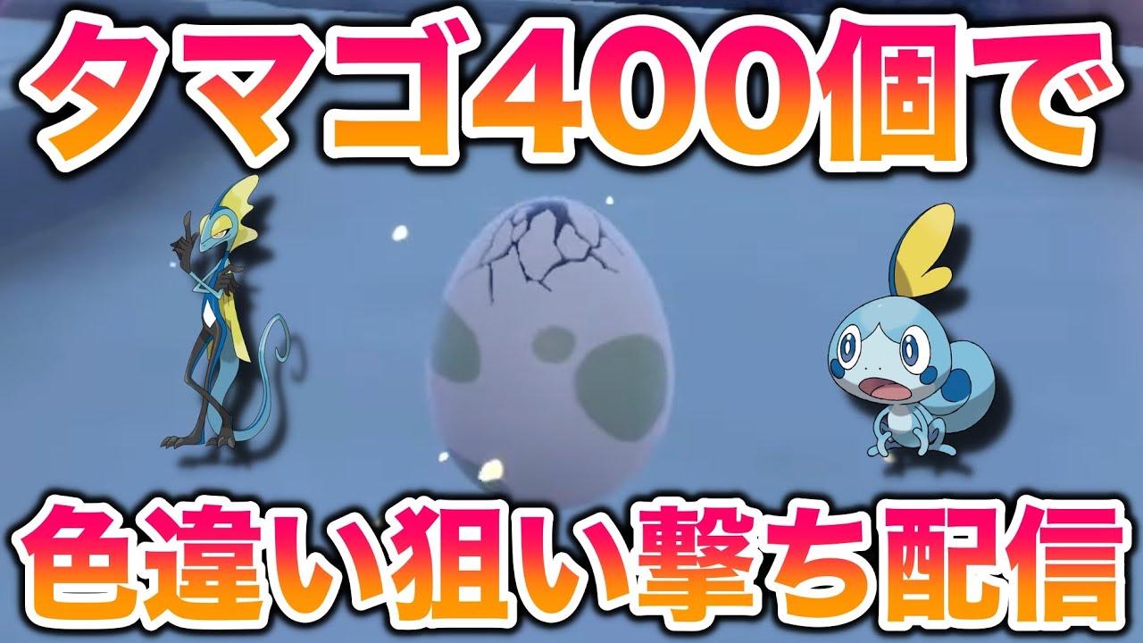 【孵化厳選】タマゴ400個で色違いインテレオン(メッソン)を狙い撃ちする配信【ポケモンSV/スカバイ】