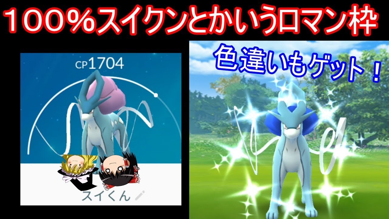100％スイクンとかいうロマン枠【ポケモンGo】【ゆっくり実況】