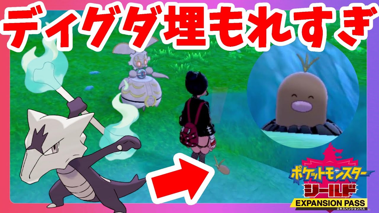 【ポケモンソードシールド】砂に埋もれすぎ！チャレンジビーチのディグダ探し！鎧の孤島【エキスパンションパス第1弾】