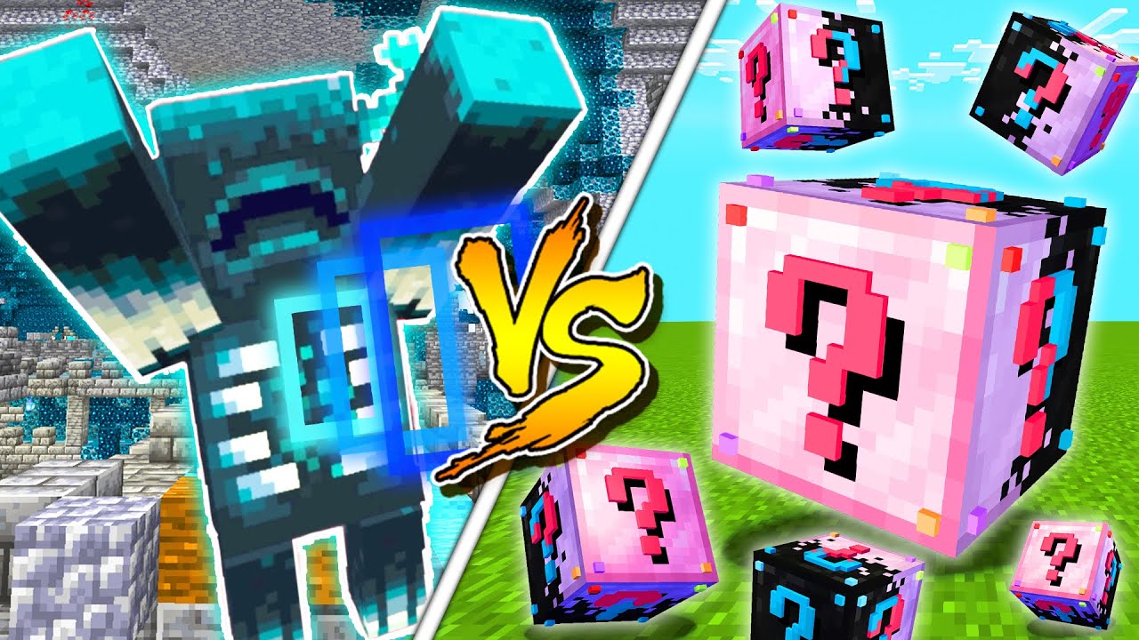 【マイクラ】「ラッキーブロック」を使えばウォーデン余裕で倒せる説！？