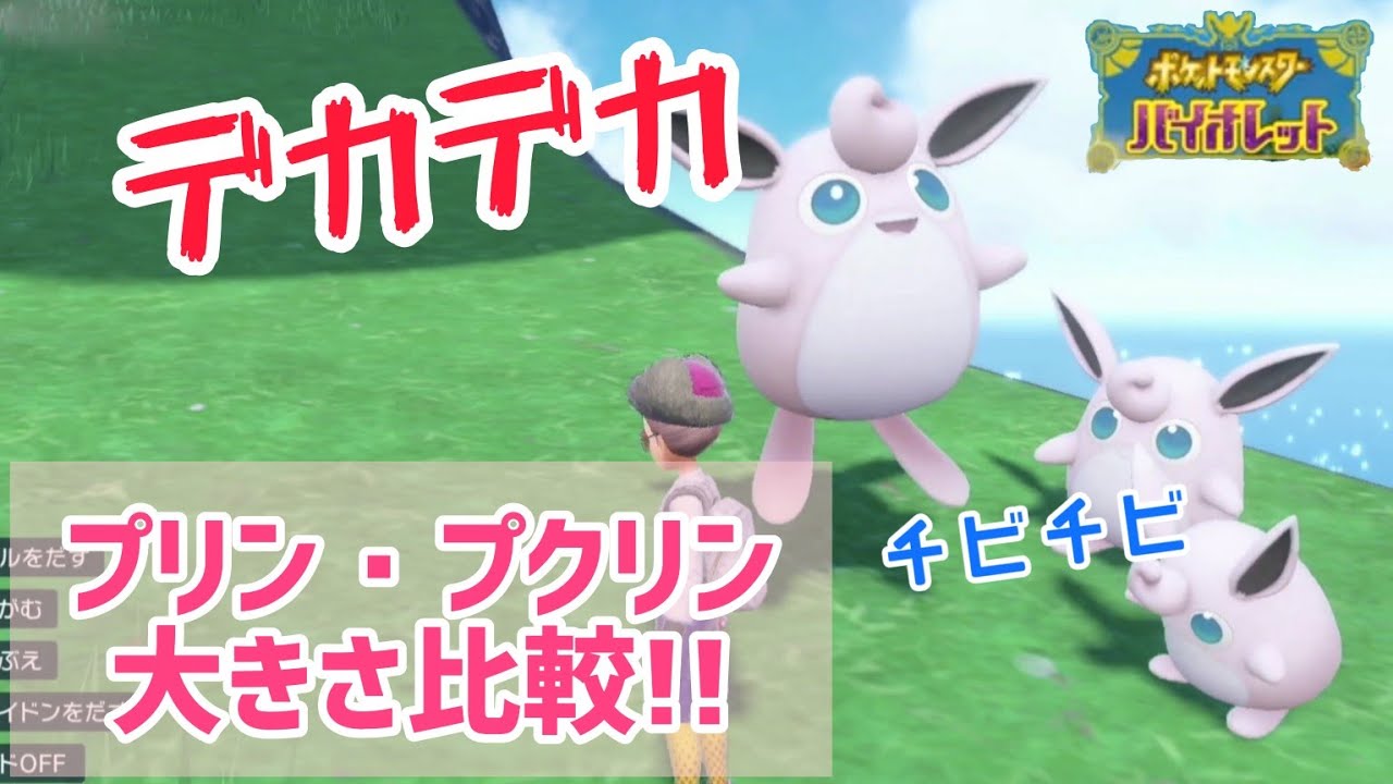 【ポケモンSV】プリン・プクリンの最大最小サイズをGETしました！そう、私は世界一の幸せ者です😆✨