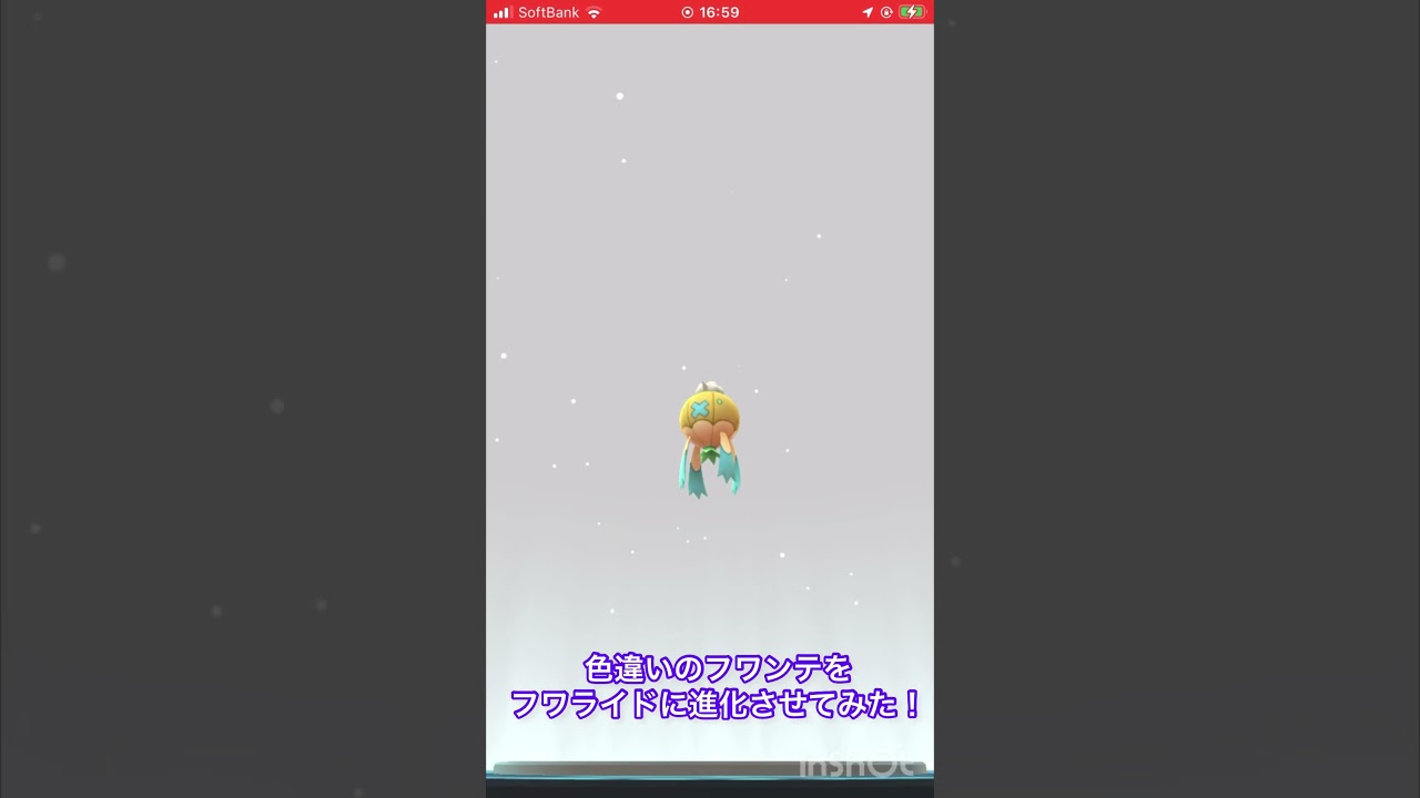 色違いのフワンテをフワライドに進化させてみた！ #ポケモンgo #pokemongo #色違い #shorts