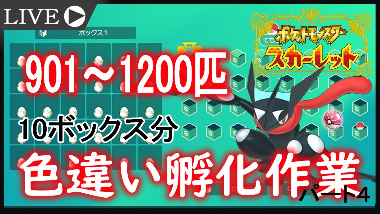 【ポケモンSV】色違いケロマツ孵化作業（色違いのケロマツがでたら即交換）【ポケットモンスター スカーレット・バイオレット】