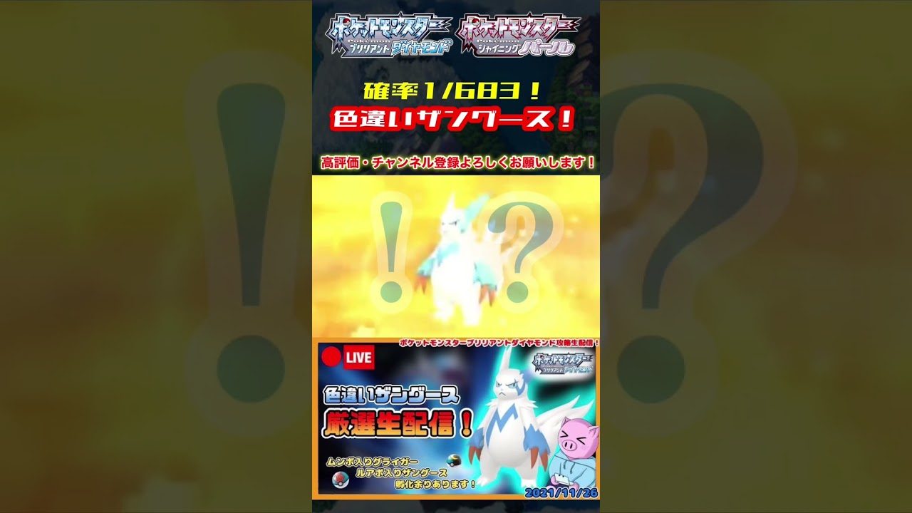 【ポケモンBDSP】配信外で色違いザングースを孵化した男 #shorts