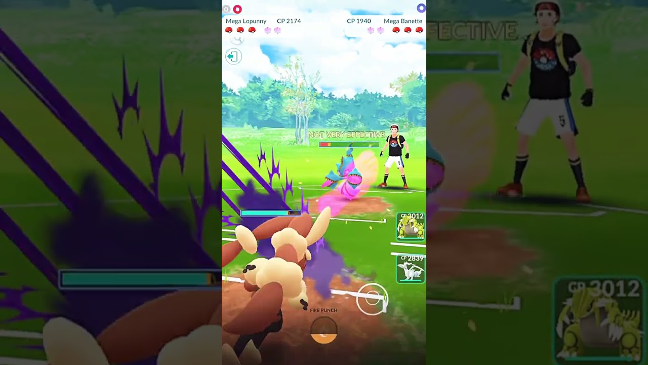 Mega Lopunny Vs Mega Banette PVP Battle in #pokemongo