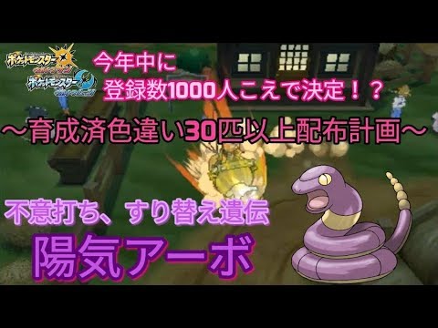 【ポケモンUSUM】初見さん歓迎！アーボ色孵化雑談