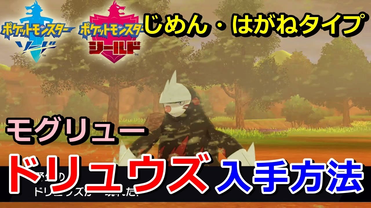 【ポケモン剣盾】『ドリュウズ（モグリュー）』の出現場所・入手方法！タイプ「じめん・はがね」実況解説【ソード・シールド】ニャン速ちゃんねる