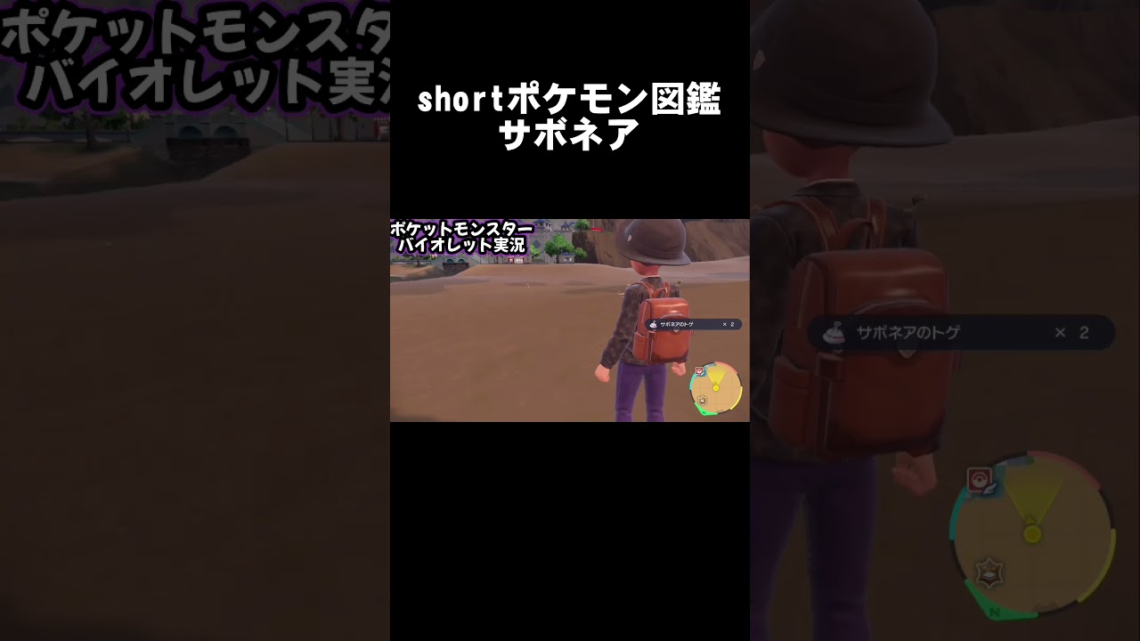 shortポケモンパルデア図鑑No.252 サボネア-マイナス 【ポケットモンスターバイオレット・スカーレット】