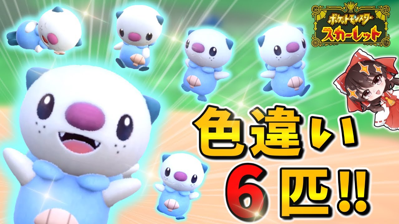 【ｶﾜｲｲ】色違いミジュマルが6匹もいたら最高に決まってんだろ！！【ゆっくり実況】～野生の色違いで図鑑コンプの旅 (番外編)～【ポケモンSV】