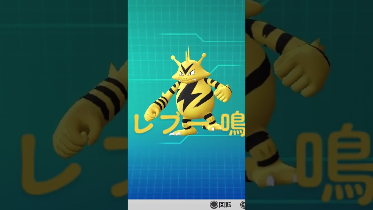 ピカブイ【図鑑NO125】エレブー 鳴き声#ポケモン鳴き声 #図鑑コンプ #レッツゴーピカチュウ #レッツゴーイーブイ#ポケモン生態#エレブー 動き#Electabuzz