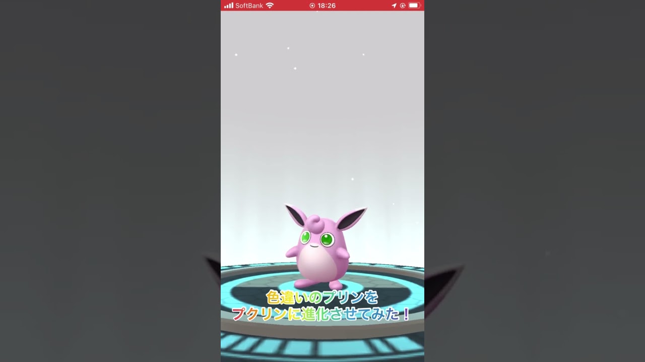 色違いのプリンをプクリンに進化させてみた！ #ポケモンgo #色違い