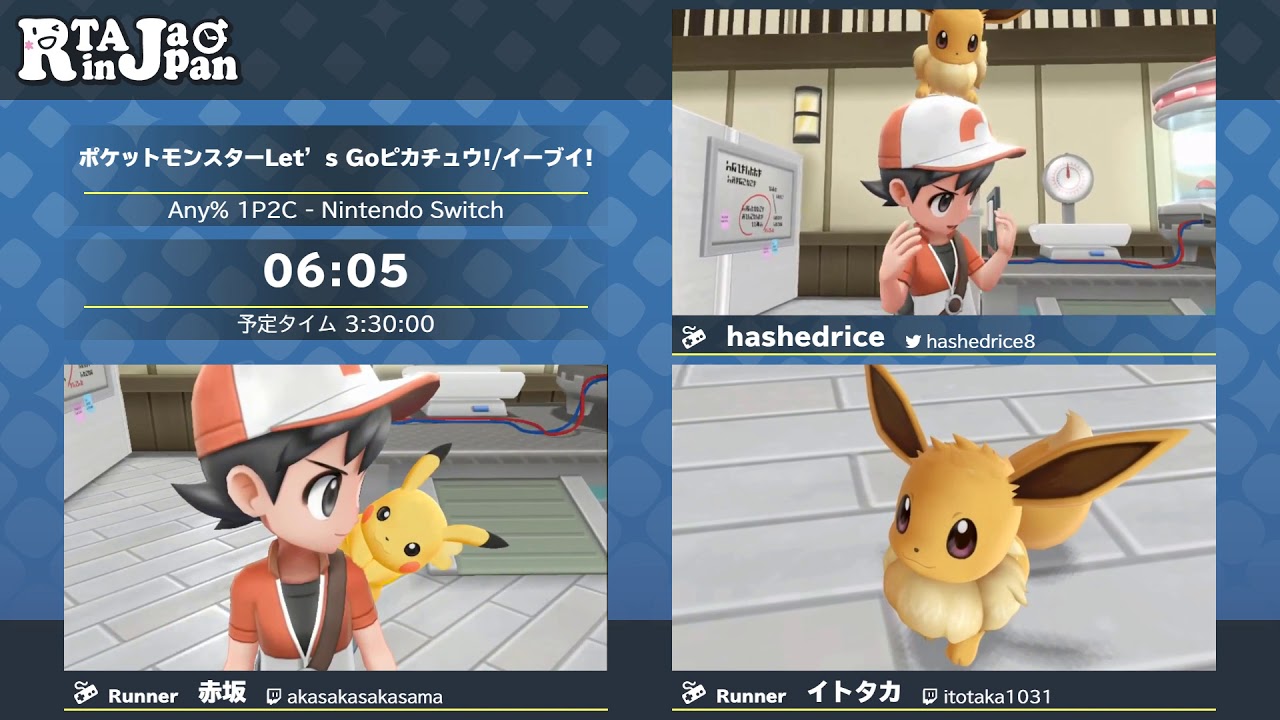 RTA in Japan Online 2019: ポケットモンスターLet’s Goピカチュウ!/イーブイ!