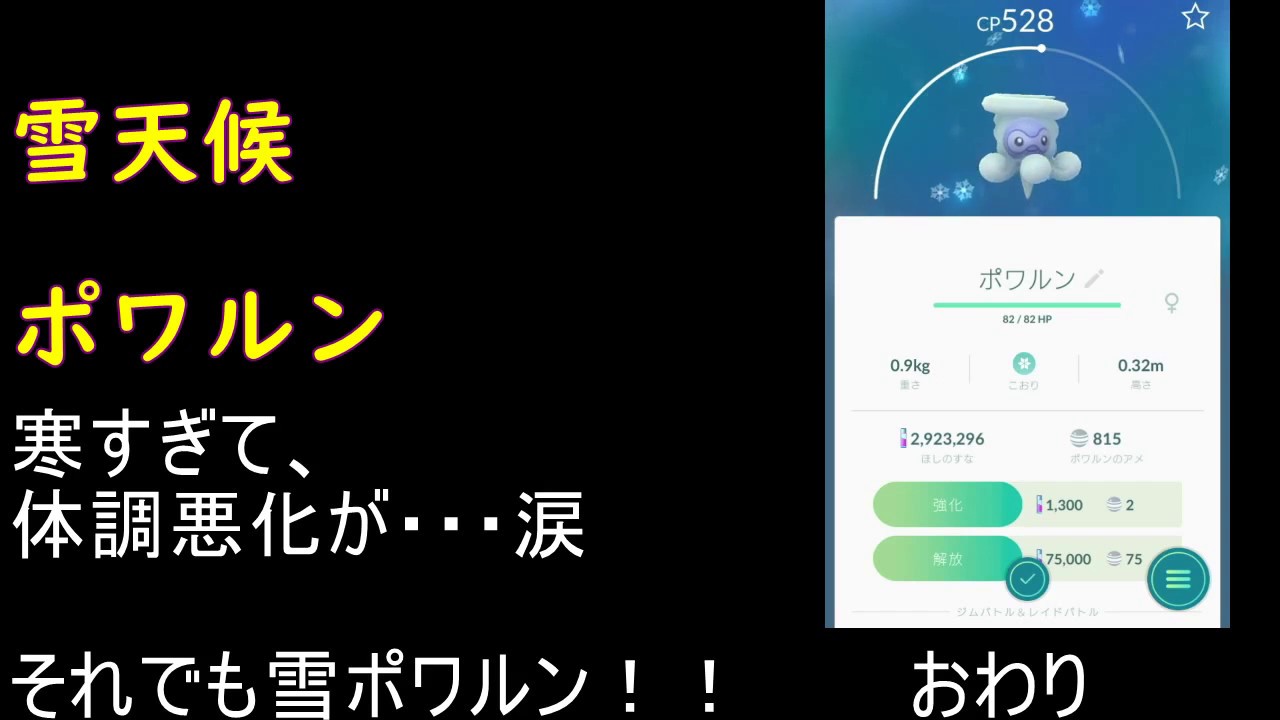 雪ポワルン【ポケモンGO】
