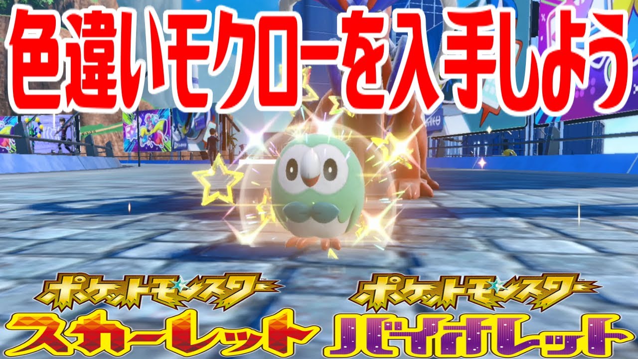 【ポケモンSV】色違いモクローを入手しよう タマゴふか(タマゴ孵化)【ポケットモンスター スカーレット・バイオレット】Pocket Monsters