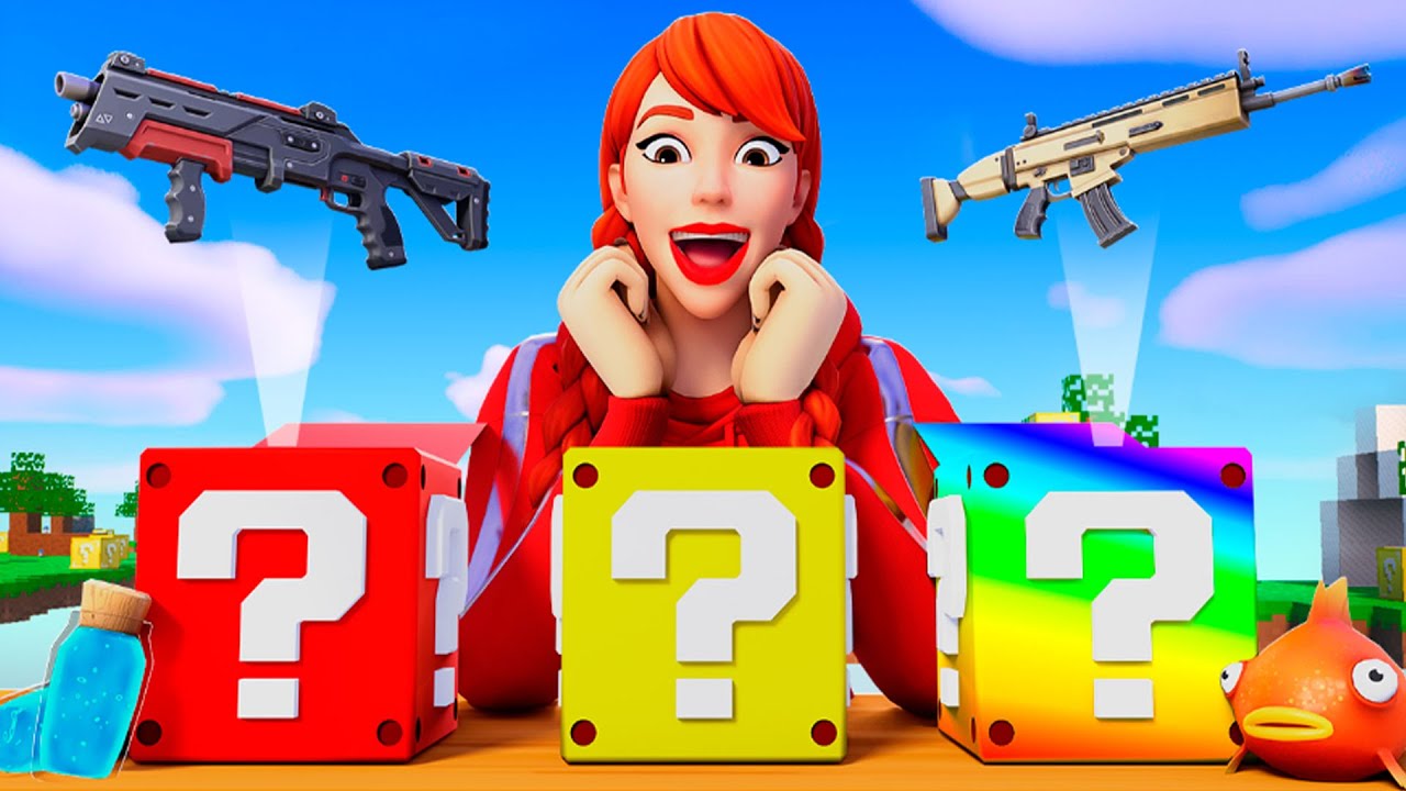 ラッキーブロックから出た武器だけでガチ対決！【フォートナイト】