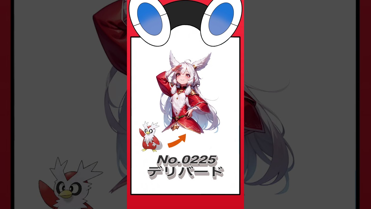 【萌えもん図鑑】デリバードのお届けはいかがですか？【No.0220〜No.0227】#shorts