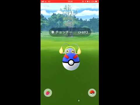 【Pokémon GO Excellent Throw】170 チョンチー (Chinchou)