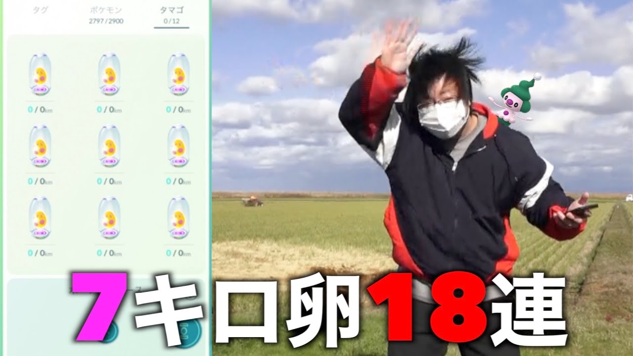 ７キロ卵１８連で色違いマネネ狙ったら驚きの結果に・・・！【ポケモンGO】