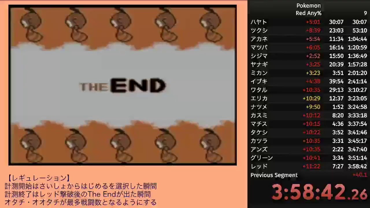 【可愛いは】ポケモン金銀RTA レッド撃破 オタチチャート【正義】