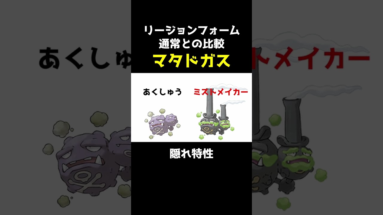 【ポケセレ】ポケモン｢リージョンフォーム比較｣マタドガス編