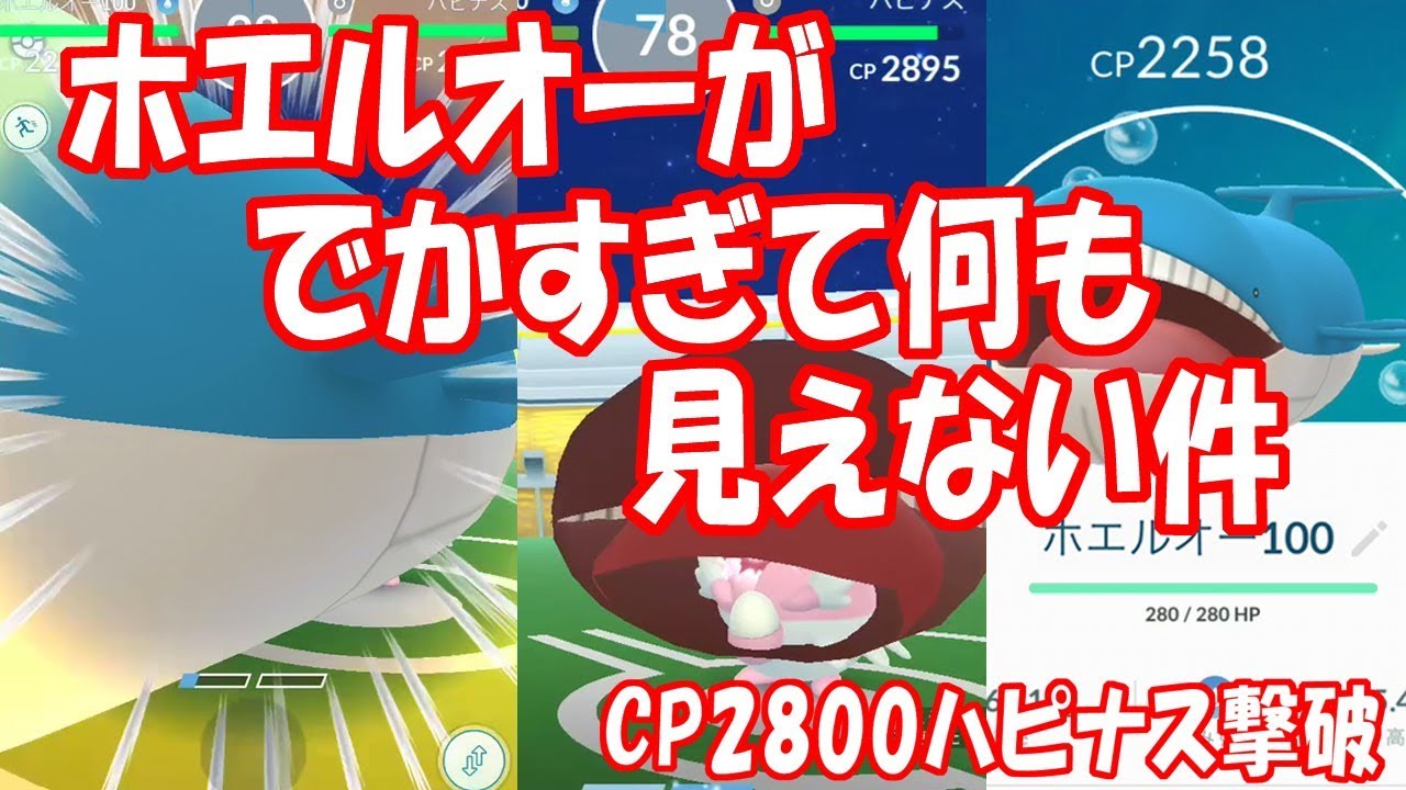 【ポケモンGO】ホエルオーがでかすぎて何も見えない件！