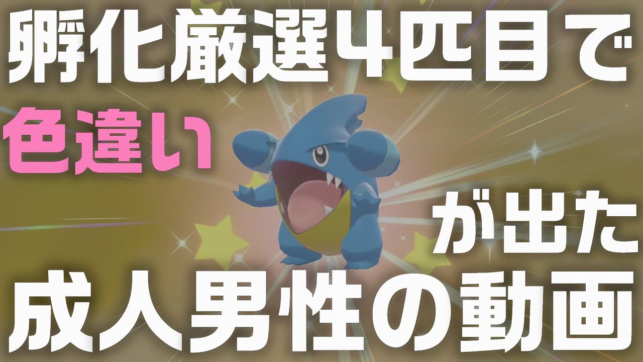フカマル孵化厳選4匹目で色違いが出た時の成人男性の一般的な反応【縦動画】