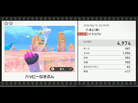 Newポケモンスナップ　★2ナマコブシ【4974】