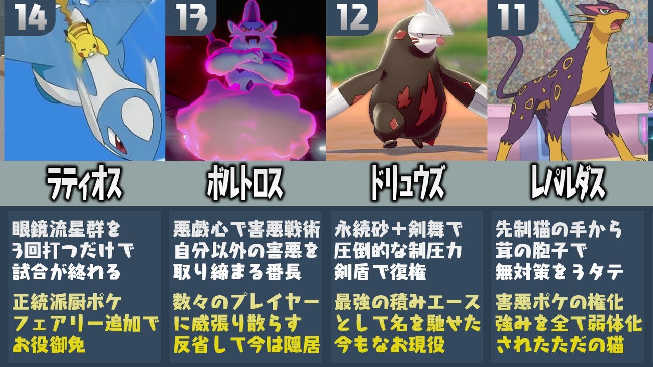 ポケモン廃人が厳選した『歴代で最も環境をぶち壊したポケモンランキングTOP20』
