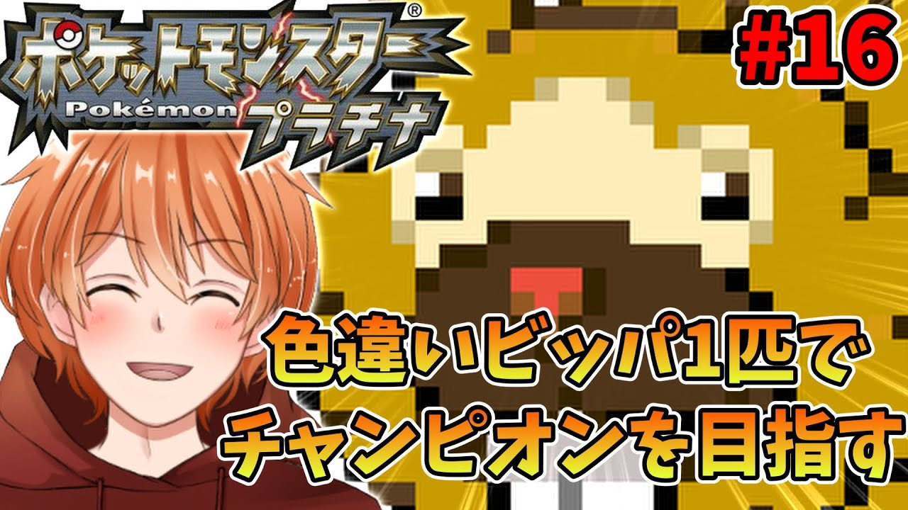 【 ポケモンプラチナ 】相棒の色違いビッパとチャンピオンになるまでの物語  #16  [ PokemonPlatinum ]