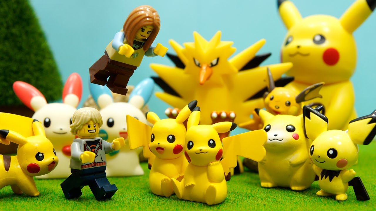 【LEGO遊び】ピカチュウをゲットにレッツゴー！【アナケナ&カルちゃんとママケナのキッズアニメ】pokemon