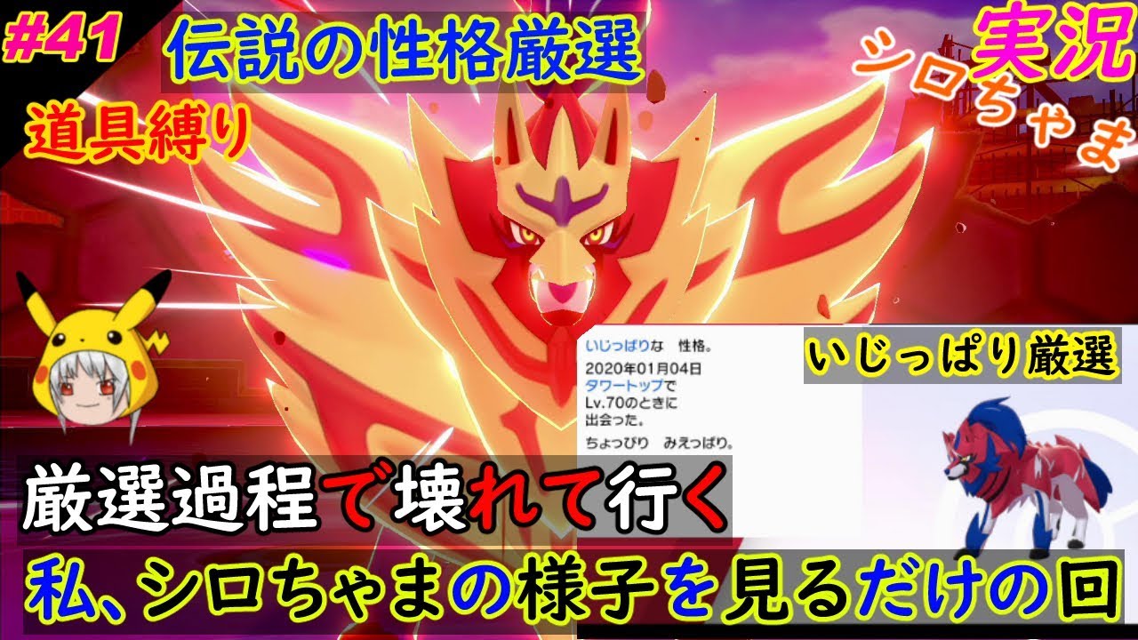 #41 伝説 ザマゼンタ 性格厳選してたら主が壊れていくだけの動画 クリア後「ポケモン剣盾」縛り実況 初投稿