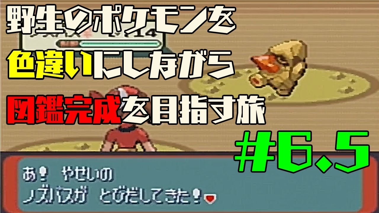 野生のポケモンを色違いにしながら図鑑完成を目指す旅#6.5