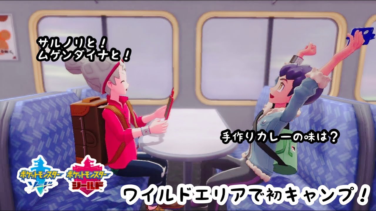 【ポケモン剣盾】ワイルドエリアで初キャンプ！サルノリと、ムゲンダイナと。手作りカレーの味は？？