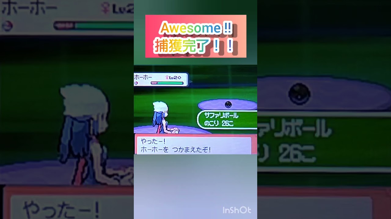 【ポケモンDP】色違い捕獲日記　80日目　ホーホー　【PokémonDP】The diary Capturing shiny Pokémon's　Day80　Hoothoot　#shorts