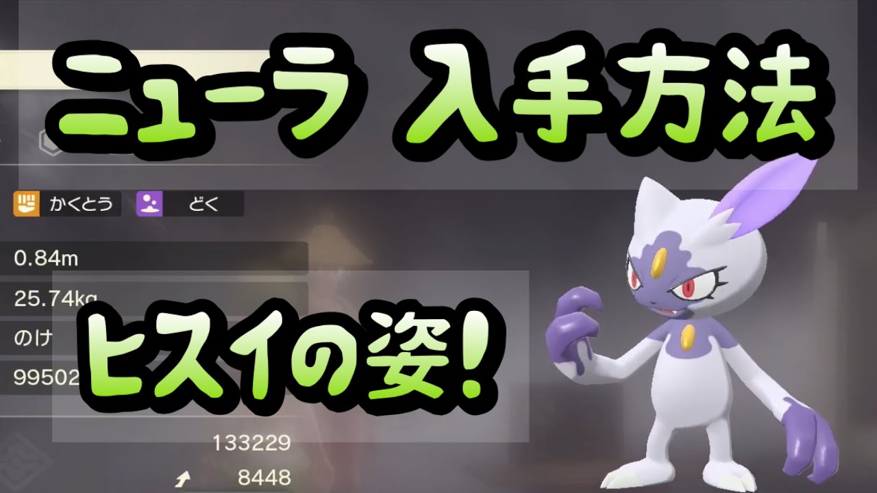 【Pokémon LEGENDS アルセウス】ニューラ入手方法　攻略動画