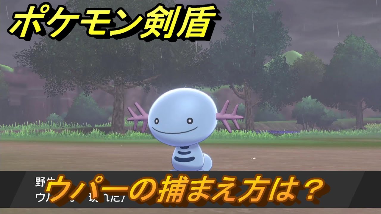 ポケモン剣盾　ウパーを捕まえる方法！オススメの場所は？天気は？ポケモン図鑑コンプへの道！　最新版【ポケモンソード・シールド】