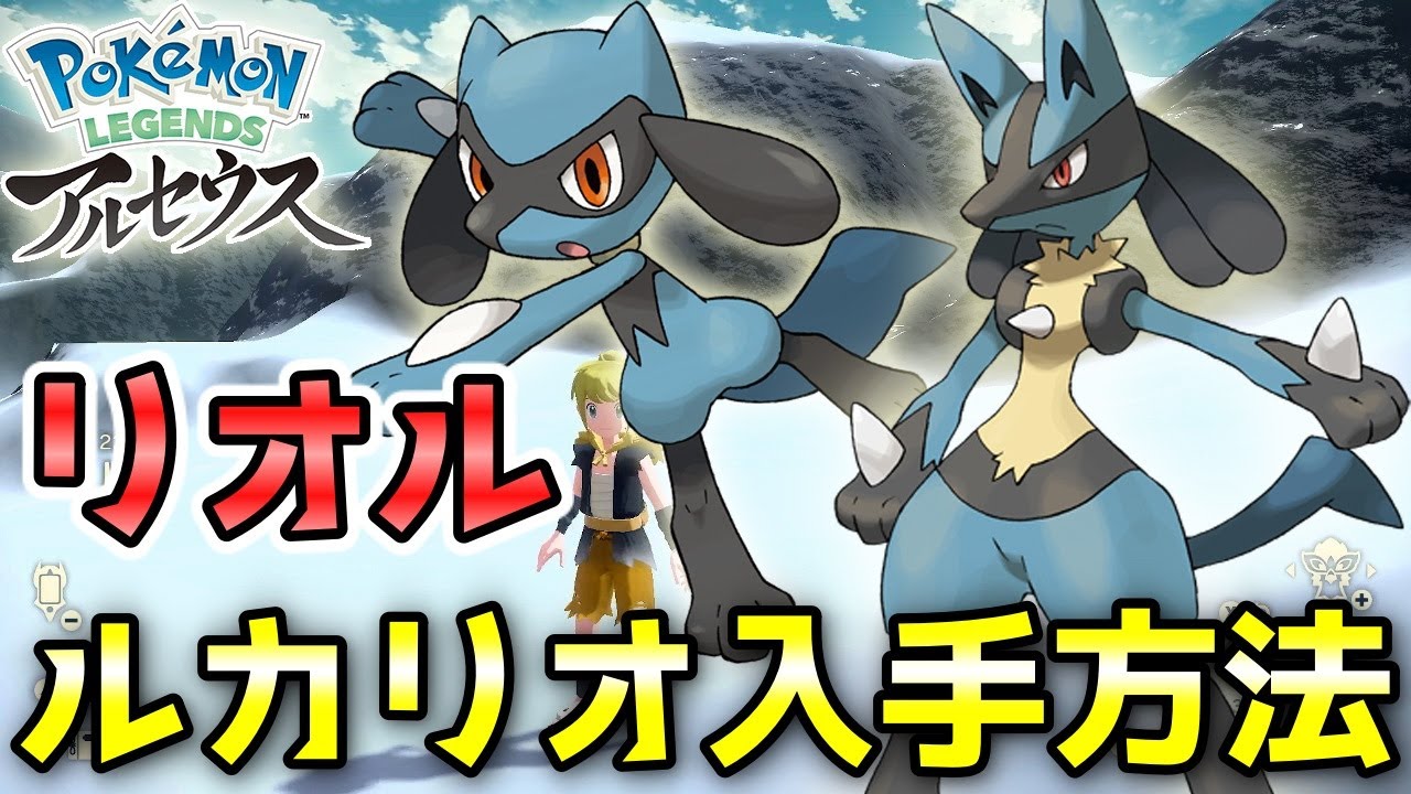 【アルセウス】リオル・ルカリオ入手方法！オヤブン（LV70）ルカリオを戦わずに捕獲するよ！【ポケモン レジェンズ】
