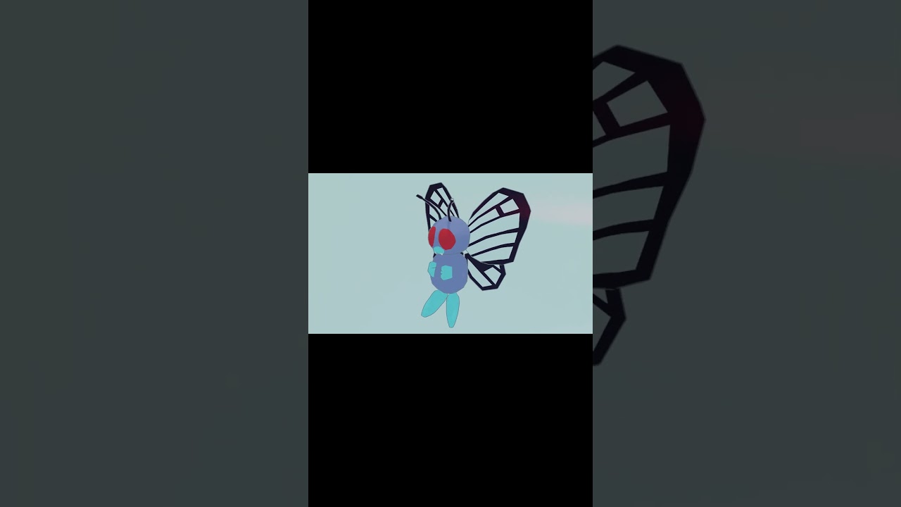 ポケモン　バタフリーへ進化　モデリング