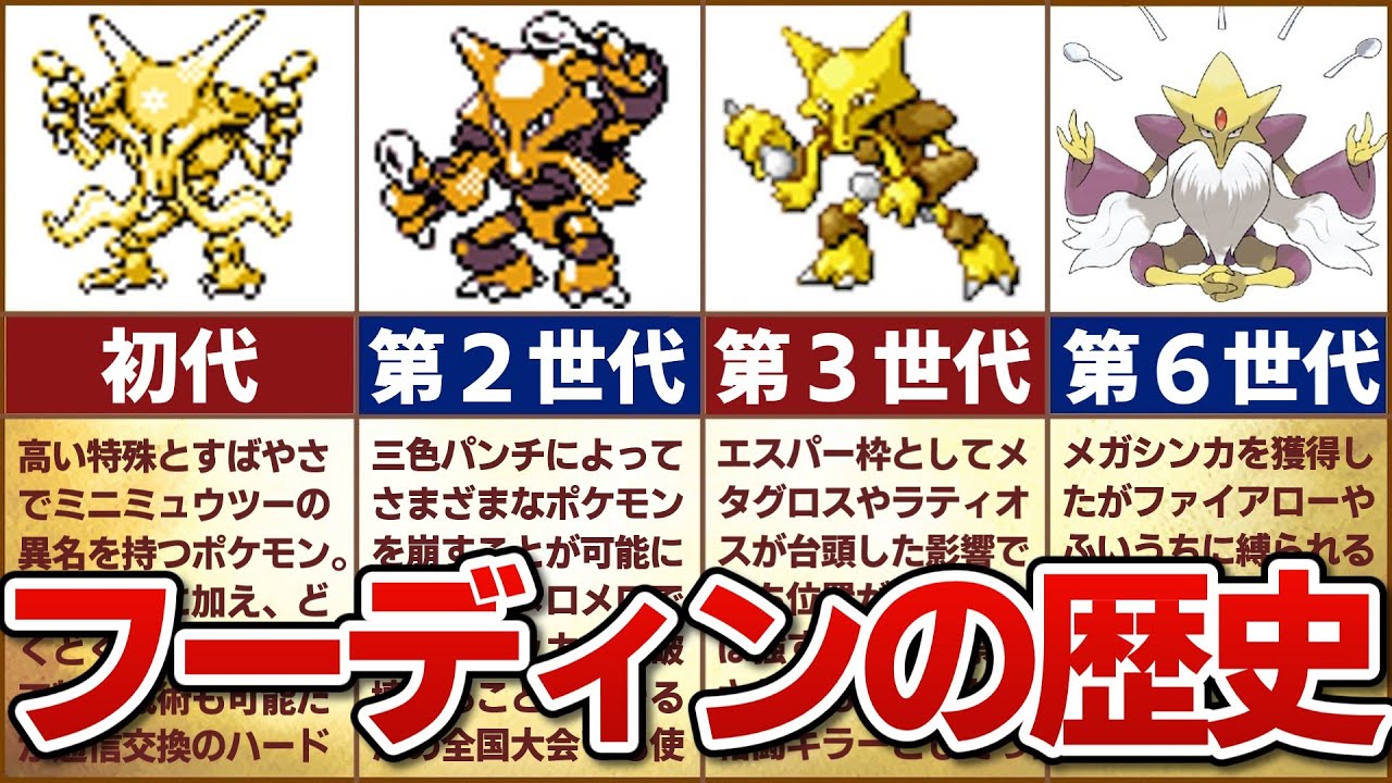 【通信ケーブル必須】対戦環境におけるフーディンの歴史