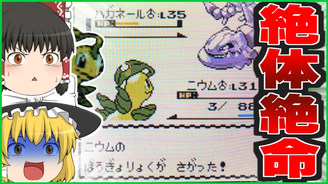 恐怖のハガネールを草1人で倒す!奇跡は二度起こる【ゆっくり実況】魔理沙が作る!!草最強伝説【ポケモンクリスタル】#4