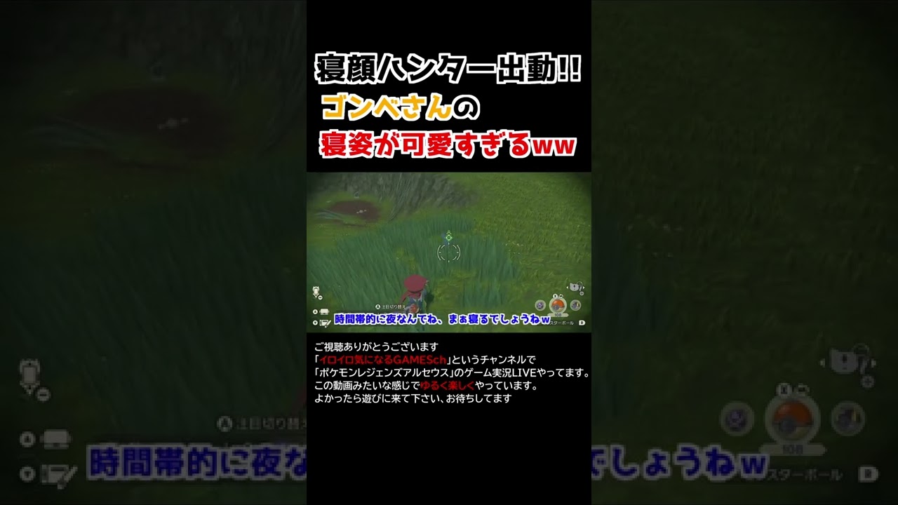ゴンベさんの「寝姿」が可愛すぎるww【Pokémon LEGENDS アルセウス】【寝顔ハンター】