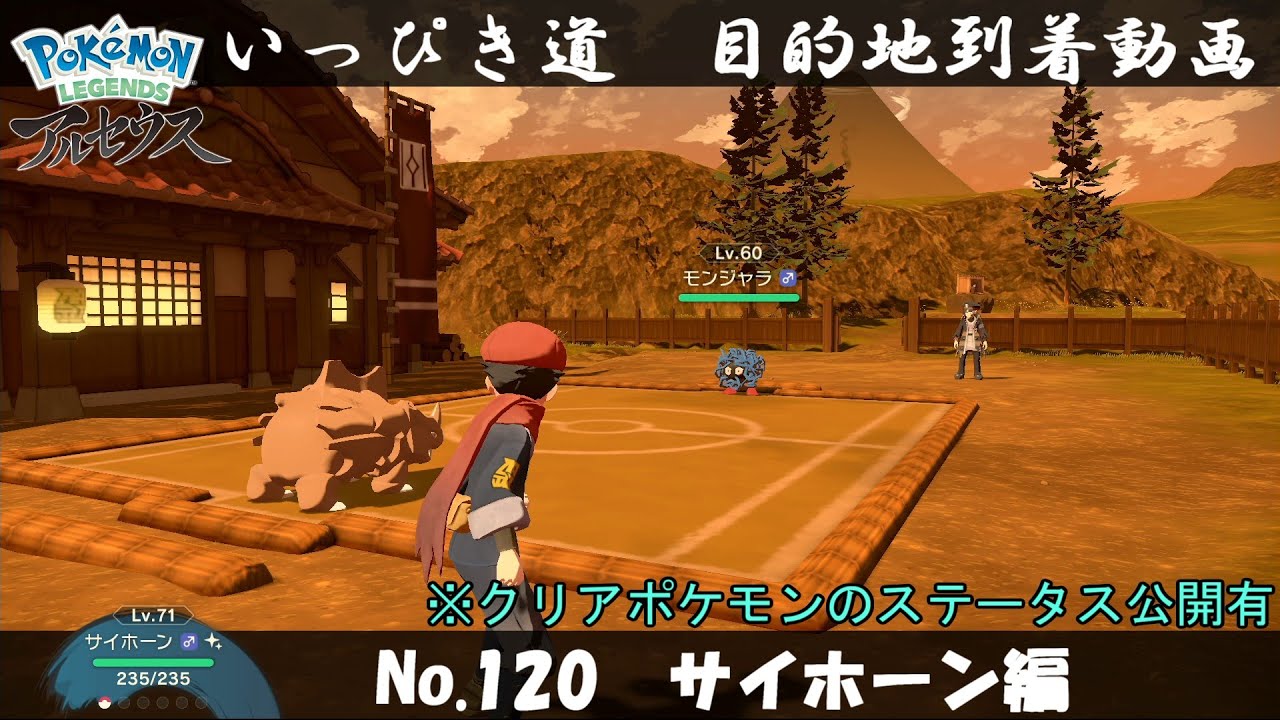 【いっぴき道攻略】No.120 サイホーン編【Pokémon LEGENDS アルセウス】