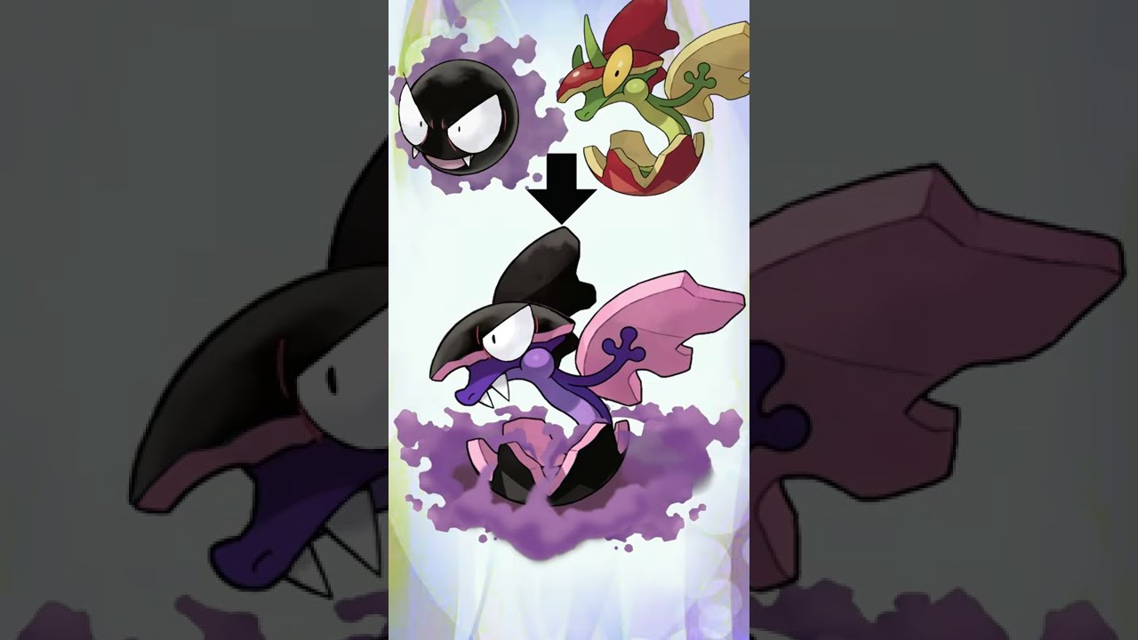 ゴース＋アップリュー合成。ガス球体から生まれたドラゴンポケモン作った