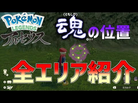 【レジェンズアルセウス】ミカルゲ入手に必要な魂（ともしび）全エリア107個の位置紹介｜かなめいし