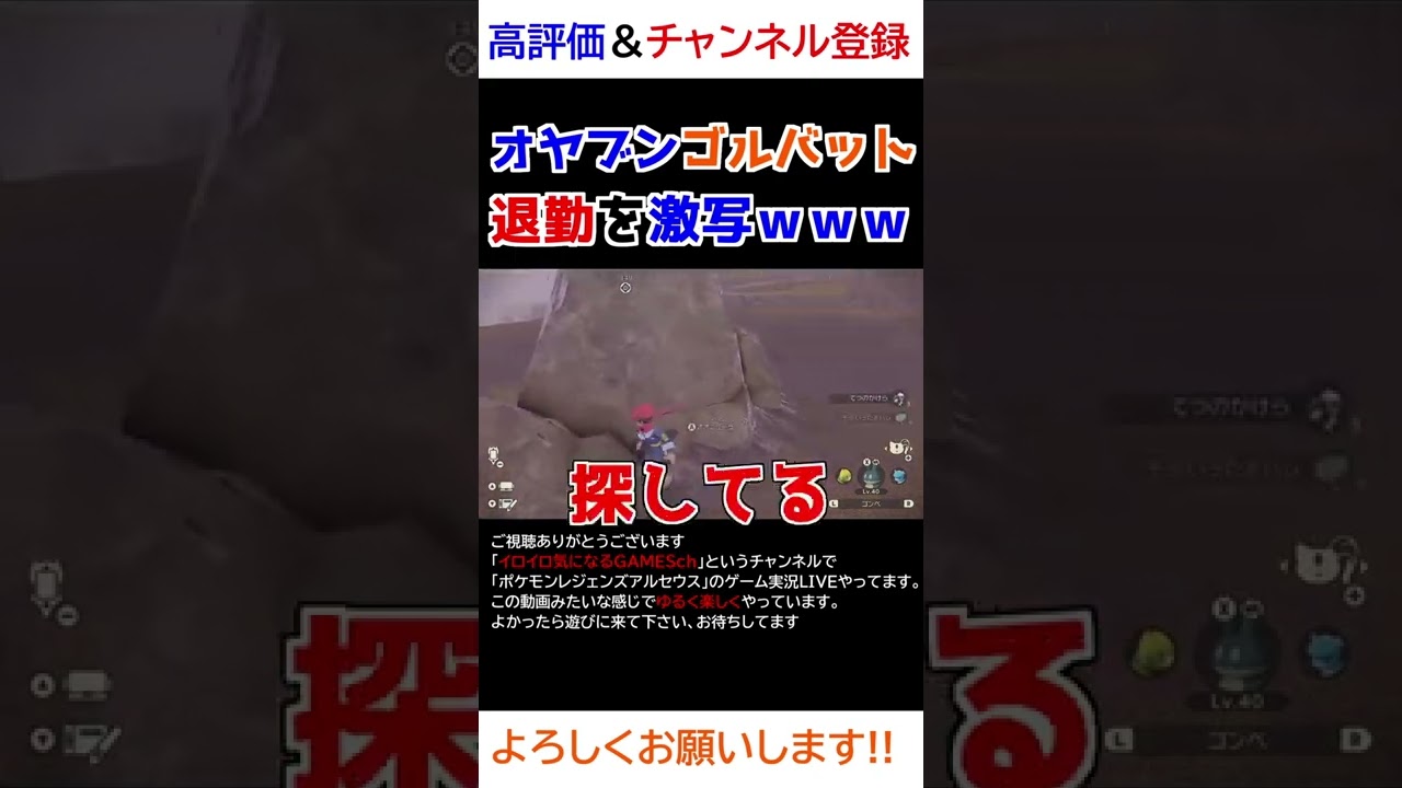 退勤するオヤブンゴルバットさんｗｗｗｗ【Pokémon LEGENDS アルセウス】