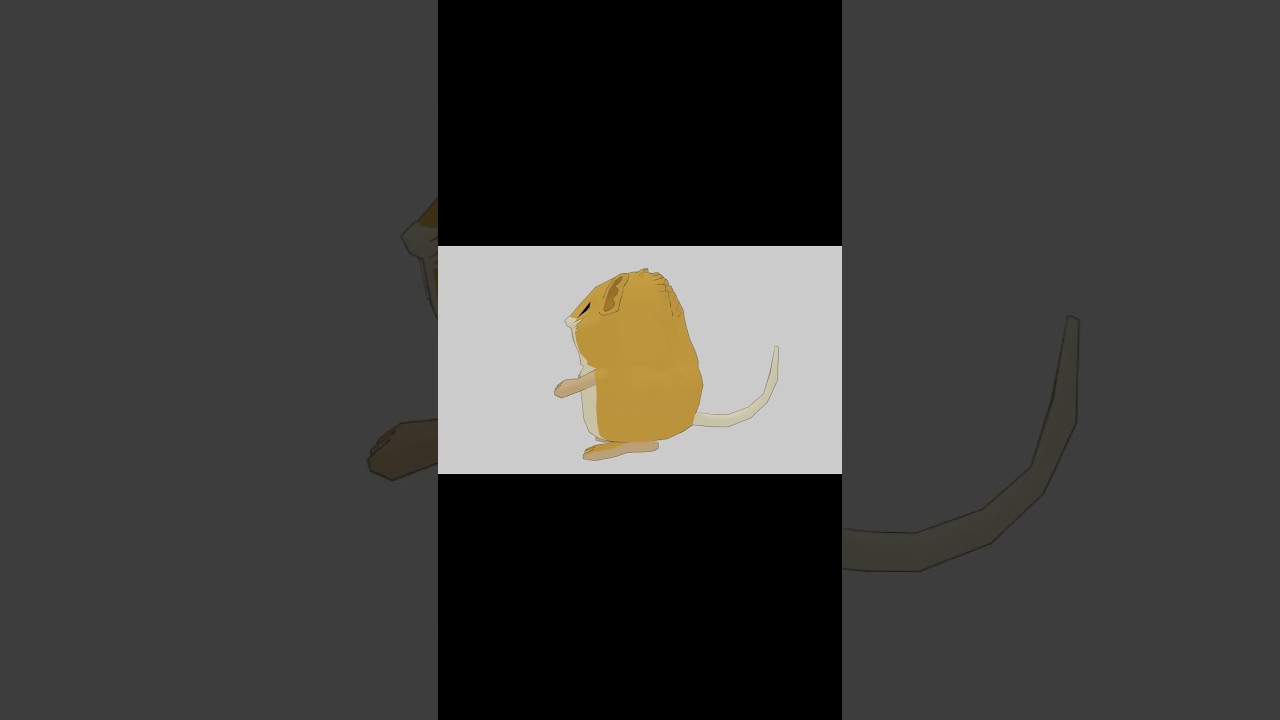 一日一体モデリング　十四日目　ラッタ